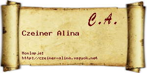 Czeiner Alina névjegykártya